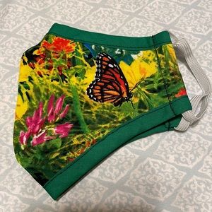 😷 100% cotton face mask filter pocket butterflies, brand new
